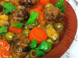 Boulettes aux Olives, Carottes et Champignons...ou le Tajine Zitoune Revisité