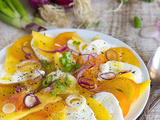 Carpaccio mangue & oignons frais *recettes spéciale canicule