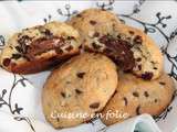 Cookies chocolat au coeur fondant nutella