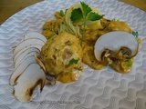 Boulettes de boeuf à la suédoise aux champignons, sauce crémeuse à l'estragon