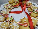 Couronne de Noël en biscuits sablés