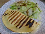 Croque tortillas au pesto et tomates cerises .. recette express