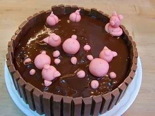 Gâteau bain de boue des cochons mignons