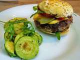 Hamburger buns  maison  aux parfums de Provence et courgettes sautées