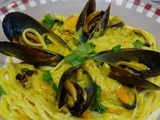 Lunguine aux moules et au curry
