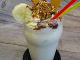 Milk Shake bananes rôties, vanille, chantilly topping chocolat noir