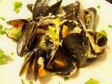 Moules à la crème de bleu du Jura, toujours aussi rapide à faire