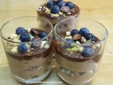 Mousse croustillante au chocolat noir et lait , caramel au chocolat