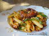 Penne Rigate au poulpe, basilic et piment d'Espelette