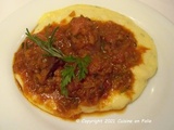 Perugines, sauce tomate aux cèpes séchés , Polenta crémeuse