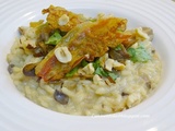 Risotto aux champignons et croustillant de Guanciale