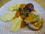 Rôti de porc aux figues et herbes de Provence, jus au Marsala