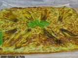 Scarpaccia aux courgettes et fleurs de courgettes