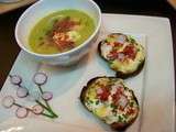 Soupe courgettes, poireaux, pomme de terre et tartines de Silton et radis