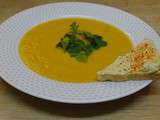 Soupe de carottes et pomme de terre au cumin, curry et badiane