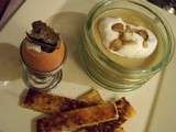 Soupe de panais à la chantilly au sumac et son oeuf coque truffé