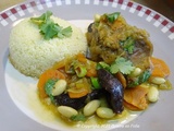 Tajine de lapin aux pruneaux, oignons confits, aux épices et au miel