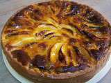 Tarte sablée aux pommes, crème d'amande à la cannelle