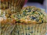 Muffins aux Epinards, Roquette et Menthe