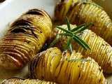 Pommes de terre suédoises {Hasselbackpotatis} et Ribbs caramélisés