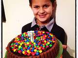 Gâteau d'anniversaire pour les 7 ans de mon Gabriel ! Coloré et surprise au rdv