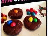 Petits brownies aux mms... Un régal pour les gourmands