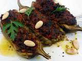 Aubergine farcie   végé   à la marocaine