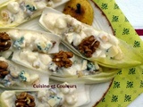 Barquettes d'endives farcies aux poires