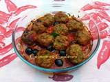 Boulettes à l'aubergine et déclinaison de poivrons farcis