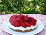 Cheese cake à la brousse au miel et fraises