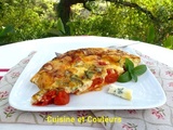 Clafoutis aux tomates cerise et carré d'Aurillac