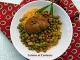 Couscous de paupiettes aux petits pois du chef Nordine Labiadh