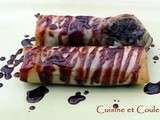 Croustillants de boudin, chocolat-banane & piment