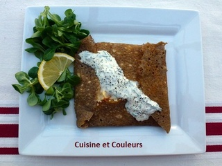 Galette bretonne aux oeufs brouillés et haddock