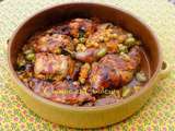 Lapin aux olives vertes et pois chiche