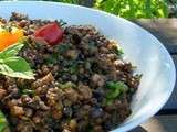 Lentilles vertes du Puy à la parmigiana