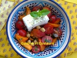 P'tite salade de fille: pois chiche/tomate/abricot