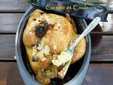 Poulet farci au couscous en cocotte saveurs