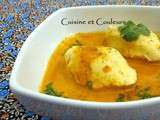 Quenelles de volaille maison, réduction de jus de carottes épicé à la marocaine