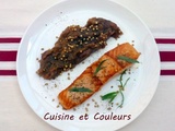 Saumon grillé, chutney de rhubarbe