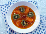 Soupe crue kakis/bananes et fruits frais