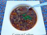 Soupe des grands froids, aux lentilles & lard demi-sel