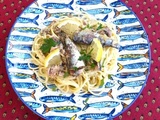 Spaghettis aux sardines et à la crème de citron