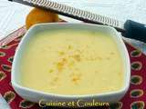 Velouté de chou-fleur au lait de coco, citron et curcuma