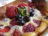 Clafoutis Cassis, framboises, fraises du jardin, saveur citron