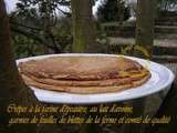 Crêpes à la farine d'épeautre, au lait d'avoine, garnies de feuilles de blettes de la ferme et comté de qualité