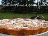 Gâteau vanillé Poudre d'amandes Abricots et pistoles bio de chocolat barry