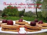 Monocles à la confiture de cerises sur pâte sablée gourmande à la crème fraîche ♥ Vous allez les adorer ♥