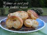 Palmier au sucre perlé avec pâte feuilletée maison