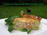 Quiche aux légumes sur pâte feuilletée maison